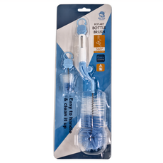 KU.KU. 酷咕鴨 奶瓶刷套裝 360°旋轉手柄 輕鬆清潔, 1組, 大奶瓶刷 + 小奶瓶刷 + 細奶瓶刷