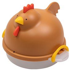 AKEBONO 曙產業 公雞造型微波煮蛋器 4顆用, 1個, 棕色