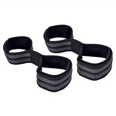 AD-ROCKET 大重量多重防滑重訓8字拉力帶, 1組, 黑色