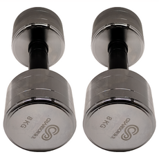 CHANSON 強生 電鍍啞鈴 8KG, 電鍍表面設計 包膠防滑握柄 健身器材, 2個