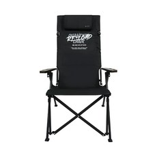 KZM OUTDOOR 工業風六段折疊椅 附掛物架, 黑色, 1個