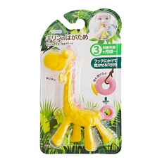 EDISON mama 嬰幼兒趣味長頸鹿潔牙器, 3個月以上, 粉色, 1個