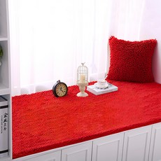G+居家系列 雪尼爾長毛止滑墊 熱情紅, 70 x 140cm