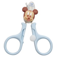 KAI 貝印 米奇嬰兒用安全指甲剪刀 KK-1461, 圓弧刀刃設計，安全鎖設計, 1個