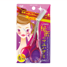 KAI 貝印 左手眉毛剪附梳 KQ-3034, 粉紅色, 1支