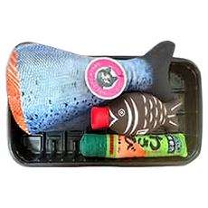 貓草魚抱枕拼盤 鮭魚尾拼盤 重量約70g (每盤有3種商品), 1組