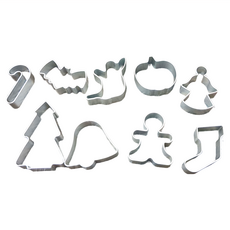 TRIARROW 三箭牌 聖誕萬聖餅乾組 Set 9個, 鋁合金餅乾模具, 8723S, 1組