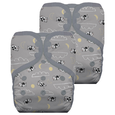 THIRSTIES 成長型 口袋式布尿布 一般款 Over the Moon, 4-18kg, 2件