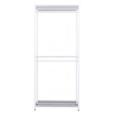 dayneeds 日需百備 荷重型烤漆三層單桿衣櫥, 白色