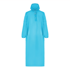 Twin Dragon 雙龍牌 日系反光安全雨衣，柔軟舒適，快速穿脫設計，輕盈材質，安全無毒, 水漾藍, 2XL