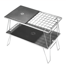 Campingmoon 柯曼 1/2鋁桌板, 銀色 + 黑色