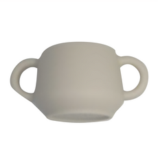 MODU'I BLUEMAMA 幼兒鉑金矽膠雙耳熊杯 耐高溫煮沸消毒, 搪瓷白, 1個