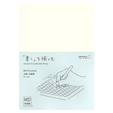 日本 MIDORI MD 文庫 方眼筆記本 A6, 白色, 1本