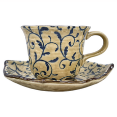 黃釉唐草杯皿組, XL11036-4, 1個