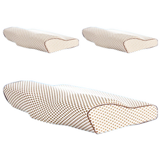 J-bedtime 床寢時光 3D釋壓止鼾透氣蝶型枕頭, 奶茶, 3個