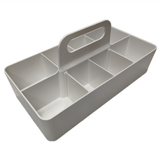 litem.里特 Porta手提可堆疊整理盒 北歐風格簡約時尚 隔板設計, 象牙白, 1個