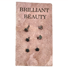 Brilliant Beauty 耀眼美人 迷你小花養耳棒醫療鋼/鈦鋼耳環 過爐款 Set 6個, 1組
