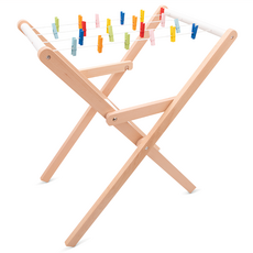 New Classic Toys 幼兒木製學習曬衣架 1組 混和顏色 角色扮演玩具