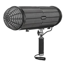 Saramonic 楓笛 VWS 麥克風防風防震懸掛支架系統,專業錄音配件, 黑色, 1個