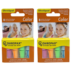 OHROPAX 安耳悠 Color 隔音消音抗噪舒適耳塞, 8個, 2組