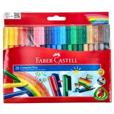 FABER-CASTELL 輝柏 11-200-A 彩色連接筆, 20色, 1盒