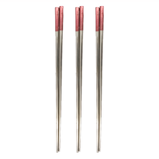316不鏽鋼筷子, 喜慶紅, 3雙筷子, 3雙