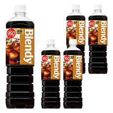 AGF Blendy 低糖瓶裝濃縮黑咖啡 950ml 稀釋用, 5瓶