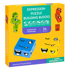 木製眼明手快變臉積木桌遊 2~4人, 彩色, 1盒