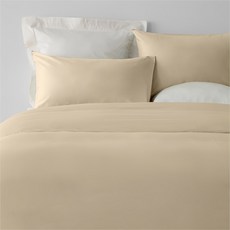 HOLA 和樂家居 PALETTE250織素色純棉被套單人 1.1kg, 燕麥奶