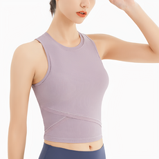 涼感無袖瑜珈運動背心 88%錦綸 12%氨綸