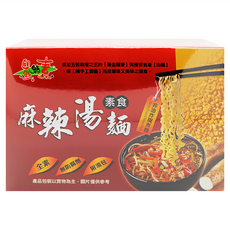 自然緣素 素食麻辣湯麵, 五穀雜糧之王, 黃金蕎麥, 純手工製造, 1盒