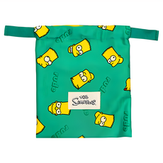 ASittHiNK 辛普森家庭束口袋, 霸子綠款, M號 230*200mm