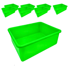 百貨King 380密林 置物籃 PP材質 黃色/綠色/紅色/藍色可選 台灣製, 36.5 x 28.5 x 7.8cm, 2組, 4個