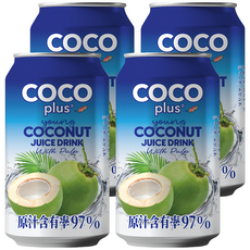 Sagiko Cocoplus 椰子水 含果肉 320ml, 4罐