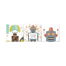 vanibaby 自黏式PU防撞壁貼組 防刮耐磨 高密度記憶棉, 太空探險系列 淺色, 1組