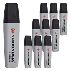 STABILO 思筆樂 波士馬卡龍色經典螢光筆 薄霧灰, 10支