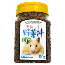 PetBest 倉鼠の炙燒主食 黃色 牛肉 + 雞肉 + 蔬菜, 350g, 1罐