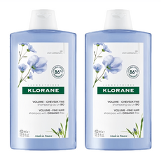 KLORANE 蔻蘿蘭 豐盈澎鬆洗髮精 400ml 增強髮根支撐 打造輕盈空氣感 細軟髮適用, 2瓶