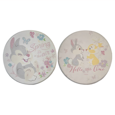 收納王妃 櫻花珪藻土杯墊 圓 2個, 圓 桑普邦妮 白底, 1組