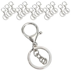 Khohimo 鏈條式鑰匙圈掛鉤 15入套組, 銀色, 1組