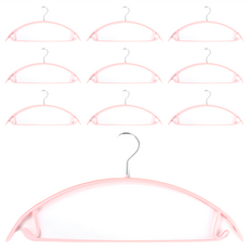 Back to Basics 不鏽鋼防滑衣架, 粉色, 10個