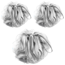 法國馬賽皂之家 雙色沐浴球, PE網布, 直徑約12公分, 紳士灰, 1個, 3個