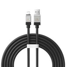 Baseus 倍思 酷玩系列 2.4A USB-iPhone 快充傳輸線, 黑色, 2m, 1條