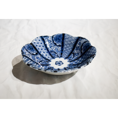 深皿-日本製 容量220mL 陶瓷, 藍色 + 黑色 + 白色, 1個