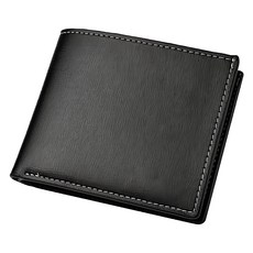 Y900 高質感短皮夾，PU皮革，雙層卡位，大容量，輕薄便攜, 12.1 x 9.5 x 1cm, 經典黑, 1組