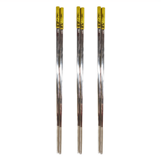 中式餐具 316不鏽鋼筷子 香檳金, 單件, 3雙