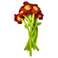 絨毛太陽花娃娃 小號 35cm, 紅色, 10個