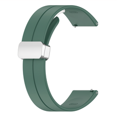 Apollo Life 阿波羅 矽膠貼皮磁吸錶帶 快拆式, 墨綠色, 1條