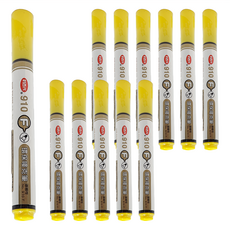 LIBERTY 利百代 910F 環保嘜克筆, 中圓尖, 墨水用完可再補充, 黃色, 12支