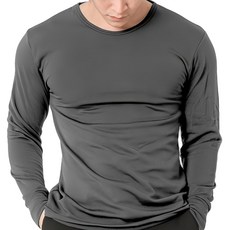 MI MI LEO 韓版圓領保暖衣 3件組, 深灰